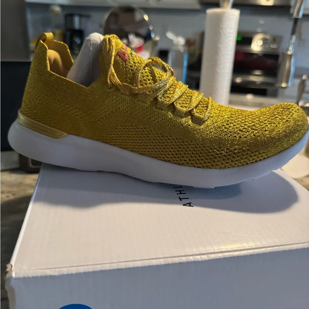 APL Women's Sneakers in Gold with Red and Blue Accents - Picture 4 of 9